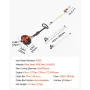 VEVOR Gas Pole Saw, 43CC 2 Stroke Gas Powered Pole Saws with 25.4 cm Cutting Bar, Cordless Tree Trimmer with Rotatable Head, 2.1