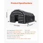 VEVOR Inflatable Nightclub, 9 x 6 x 4 m Inflatable Party Tent with 1100W Blower & Sandbag, Ventilated Blow up Night Club with 2 