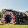Inflatable Nightclub, 9 x 6 x 4 m Inflatable Party Tent with 1100W Blower & Sandbag, Ventilated Blow up Night Club with 2 Window