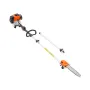 VEVOR Gas Pole Saw, 43CC 2 Stroke Gas Powered Pole Saws with 30.48 cm Cutting Bar, Cordless Tree Trimmer with Rotatable Head, 2.