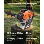 VEVOR Gas Pole Saw, 33CC 2 Stroke Gas Powered Pole Saws with 20.3 cm Cutting Bar, Cordless Tree Trimmer with 850ml Fuel Tank, 2.