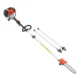 VEVOR Gas Pole Saw, 33CC 2 Stroke Gas Powered Pole Saws with 20.3 cm Cutting Bar, Cordless Tree Trimmer with 850ml Fuel Tank, 2.