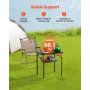 folde campingbord, justerbar højde transportable sideborde