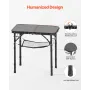 folde campingbord, justerbar højde transportable sideborde
