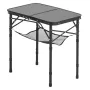 VEVOR Folding Camping Table, Adjustable Height Portable Side Tables, Aluminum MDF Beach Table with Mesh Layer, Carrying Handle, 