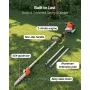 Gas Pole Saw, 25CC 2 Stroke Gas Powered Pole Saws with 30.5 cm Cutting Bar, Cordless Tree Trimmer with 650ml Fuel Tank, 2.12 to 