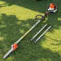 VEVOR Gas Pole Saw, 25CC 2 Stroke Gas Powered Pole Saws with 30.5 cm Cutting Bar, Cordless Tree Trimmer with 650ml Fuel Tank, 2.