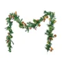 Christmas Garland, 2750mm Artificial Christmas Garland with Light String, Faux Greenery Decoration with Berry Clusters, Pine Nee