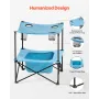 Folding Camping Table, Portable Outdoor Lightweight Picnic Table, 600D Oxford Fabric Waterproof Canvas Travel Beach Tables, with