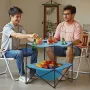 Folding Camping Table, Portable Outdoor Lightweight Picnic Table, 600D Oxford Fabric Waterproof Canvas Travel Beach Tables, with