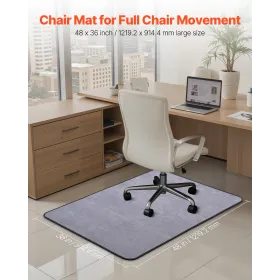VEVOR Chair Mat, 915 x 1225 mm Office Chair Mat for Hard Floors, Floor Protector for Rolling Chairs, Corduroy Surface, Non-Slip 