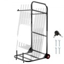 Folding Chair Rack Cart for 10 Chairs of 100 LBS Push-Style Chair Dolly