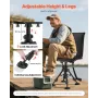 VEVOR Hunting Chair, 360° Silent Swivel, Foldable Portable Blind Chair, Heavy-Duty Steel Frame Ground Stool Seat, with Seat Cove