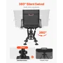 VEVOR Hunting Chair, 360° Silent Swivel, Foldable Portable Blind Chair, Heavy-Duty Steel Frame Ground Stool Seat with Armrests, 
