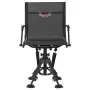 VEVOR Hunting Chair, 360° Silent Swivel, Foldbar Portable Blind Chair, Heavy Duty Stålramme Jordskammel Sæde med Armlæn,
