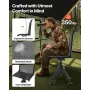 VEVOR Hunting Chair, 360° Silent Swivel, Foldable Portable Blind Chair, Heavy-Duty Steel Frame Ground Stool Seat with Anti-Sink 