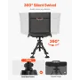 Hunting Chair, 360° Silent Swivel, Foldable Portable Blind Chair, Heavy-Duty Steel Frame Ground Stool Seat with Anti-Sink Swivel