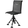 Hunting Chair, 360° Silent Swivel, Foldable Portable Blind Chair, Heavy-Duty Steel Frame Ground Stool Seat with Anti-Sink Swivel