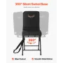 Hunting Chair, 360° Silent Swivel, Foldable Lightweight Portable Blind Chair, Heavy-Duty Steel Frame Ground Stool Seat, with Adj