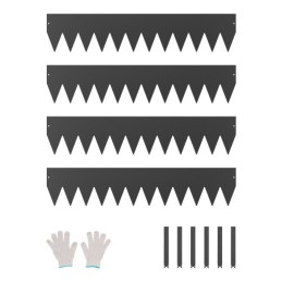 Stållandskab kanter 4 pakker 40 x 8in rustbestandig sti divider