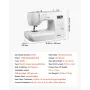 VEVOR Computerized Sewing Machine, 60 Stitch Applications, with LED Screen, Foot Pedal and LED Light, Heavy-Duty Metal Frame, Di