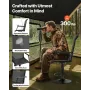 VEVOR Hunting Chair, 360° Silent Swivel, Lightweight Blind Chair, Heavy-Duty Steel Frame Ground Stool Seat, with Padded Armrests