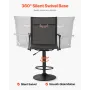 VEVOR Hunting Chair, 360° Silent Swivel, Lightweight Blind Chair, Heavy-Duty Steel Frame Ground Stool Seat, with Padded Armrests