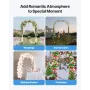 Garden Arbor, 2.4 (H) x 1.5 (W) x 0.4 (D) m Metal Archway, Sturdy Outdoor Trellis Arch with Stakes, Easy to Assemble, Pergola Ar