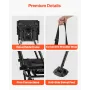 Hunting Chair, 360° Silent Swivel, Foldable Portable Blind Chair, Heavy-Duty Steel Frame Ground Stool Seat, with Armrests, Adjus