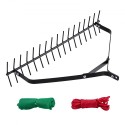 32x6.3 in Pond Aquatic Weed Rake Double-Sided Lake Weed Rake 30ft Rope