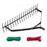 32x6.3 in Pond Aquatic Weed Rake Double-Sided Lake Weed Rake 30ft Rope
