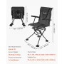 VEVOR Hunting Chair, 360° Silent Swivel, Foldable Portable Blind Chair, Heavy-Duty Steel Frame Ground Stool Seat, with Armrests,