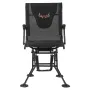 VEVOR Hunting Chair, 360° Silent Swivel, Foldable Portable Blind Chair, Heavy-Duty Steel Frame Ground Stool Seat, with Armrests,