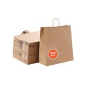 Kraft Paper Bags with Handles 100Pcs 18x7x19 in Party Shopping Bag Black