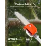 VEVOR Gas Pole Saw, 25CC 2 Stroke Gas Powered Pole Saws with 20.3 cm Cutting Bar, Cordless Tree Trimmer with 650ml Fuel Tank, 2 