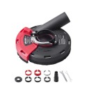 Angle Grinder Dust Shroud 4-5 in with 6 Clamping Washers Connect to Vacuum