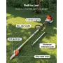 Gas Pole Saw, 25CC 2 Stroke Gas Powered Pole Saws with 20.3 cm Cutting Bar, Cordless Tree Trimmer with 650ml Fuel Tank, 2 to 2.7