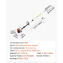 VEVOR Gas Pole Saw, 25CC 2 Stroke Gas Powered Pole Saws with 20.3 cm Cutting Bar, Cordless Tree Trimmer with 650ml Fuel Tank, 2 