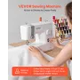 VEVOR Sewing Machine, 18 Stitch Applications, with LED Light and Foot Pedal, Simple Dial Control, Interior Metal Frame, Lightwei
