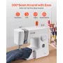 Sewing Machine, 18 Stitch Applications, with LED Light and Foot Pedal, Simple Dial Control, Interior Metal Frame, Lightweight an