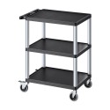 3-Shelf Utility Cart 300 lbs 27,6 x 18,1-tommer servicevogn med hjul