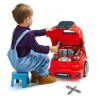 Motor Toy Kids Mechanic Car Repair Set med aftagelige dele rød