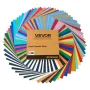 VEVOR Heat Transfer Vinyl, 80 Pack, 304.8 x 304.8mm, Assorted Colors HTV Iron on Vinyl Bundle, Easy to Cut and Weed, with Access