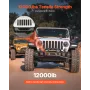 VEVOR Winch Mount, Winch Capacity of 12000 lbs / 5443 kg, Trailer Hitch Winch Mount for Select Jeep Wrangler JL/JLU & Gladiator 