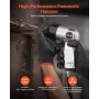 Air Hammer, 4500BPM Pneumatic Hammer with Rust Removal Air Needle Scaler & 4PCS Chisels Round Shank, Lightweight & Compact Air C