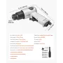 VEVOR Air Hammer, 4500BPM Pneumatic Hammer with Rust Removal Air Needle Scaler & 4PCS Chisels Round Shank, Lightweight & Compact