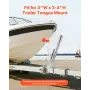 Boat Trailer Winch Stand, 76 x 76 x 863 mm Winch Posts, Boat Winch Mount with U-Bolts for 76 mm W x 76-101 mm H Trailer Tongue, 