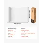 Heat Transfer Vinyl, 304.8 x 21336mm, Glossy White HTV Iron on Vinyl Roll, Easy to Cut and Weed, Strong Adhesion, Compatible wit