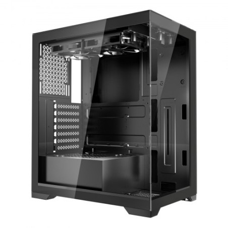PC Gaming Case Mid-Tower Computer Case with 2 Fans for ATX Motherboard