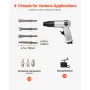 Air Hammer, 3500BPM Pneumatic Hammer with 70mm Stroke & 4PCS Chisels Round Shank, Pistol-Grip Compact Air Chisel Pneumatic Shove
